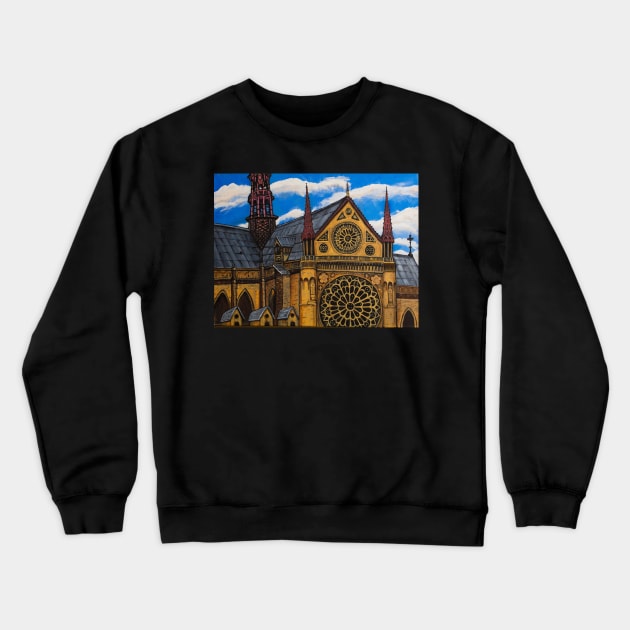 Notre Dame Cathedral Crewneck Sweatshirt by StewStudio